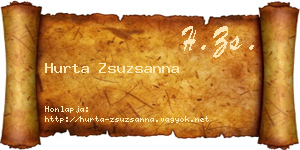 Hurta Zsuzsanna névjegykártya